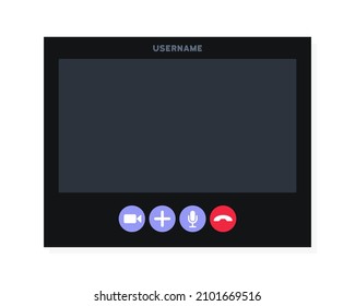 Online meeting banner. Video conference icon. Online webinar or training. Vector on isolated background. EPS 10.