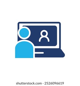 online meeting colored icon vector design good for web or mobile app