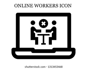 online Meeting icon. Editable online Meeting icon for web or mobile.