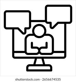 Online Meeting Icon Element For Design