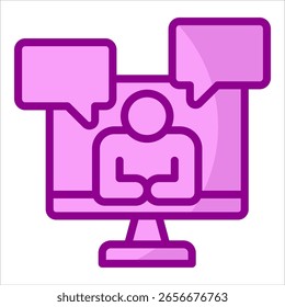 Elemento De Ícone De Reunião Online Para Design