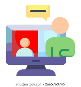 Elemento de icono de reunión en línea para diseño