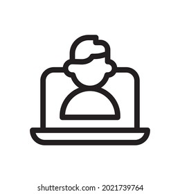 online meeting icon illustration  vector graphic