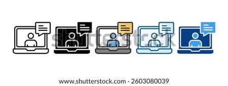 Online Meeting Icon Set Multiple Style Collection