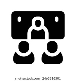 online meeting icon. vector glyph icon for your website, mobile, presentation, and logo design.