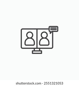 Online meeting icon vector illustration. EPS10