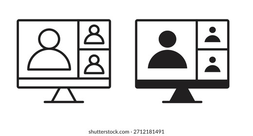 Online meeting icon in vector. Logotype