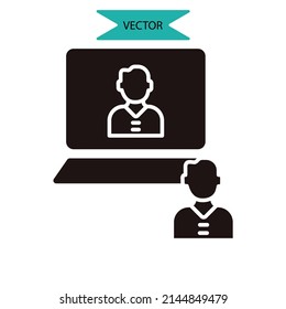 online meeting icons  symbol vector elements for infographic web