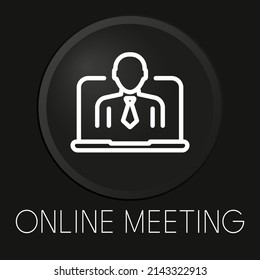 Online Meeting Minimal Vector Line Icon Stock Vector (Royalty Free ...