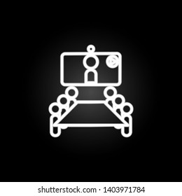 online meeting neon icon. Elements of conferencing set. Simple icon for websites, web design, mobile app, info graphics