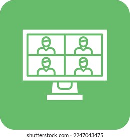 Online Meeting vector icon. Can be used for printing, mobile and web applications.