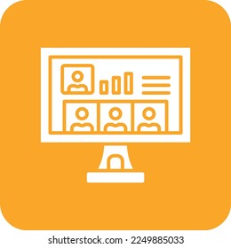 Online Meeting vector icon. Can be used for printing, mobile and web applications.