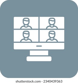 Online Meeting vector icon. Can be used for printing, mobile and web applications.