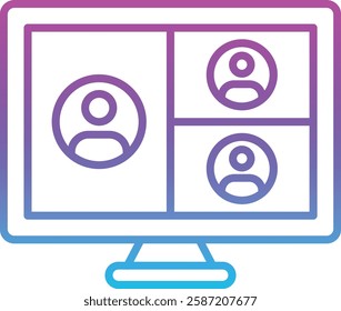 Online Meeting vector icon. Can be used for printing, mobile and web applications.