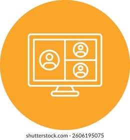 Online Meeting vector icon. Can be used for printing, mobile and web applications.