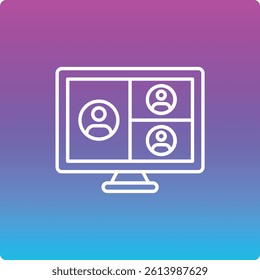 Online Meeting vector icon. Can be used for printing, mobile and web applications.