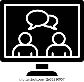 Online Meeting vector icon. Can be used for printing, mobile and web applications.