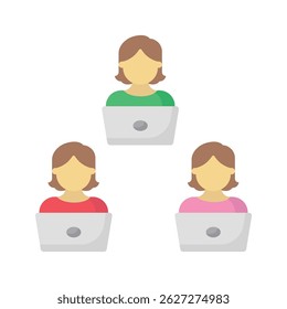 Online meeting Vector icon which can easily modify or edit 
