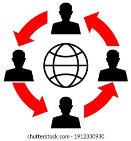 online meeting vector icons 
for web design isolated on white background
