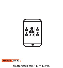  online meeting work form home icon design vector illustration 