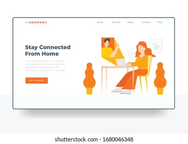 online meeting working from home