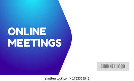 Online Meetings Thumbnail Cover Vector Illustration