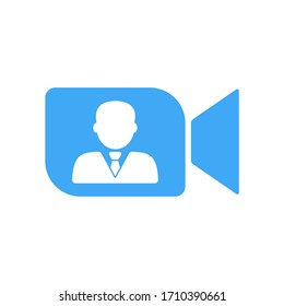 Online Meetings, Work from Home Teleconference Video Conference or Remote Working, Planning or Preventive Discussion Concept Vector. EPS 10.
