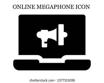 online Megaphone icon. Editable online Megaphone icon for web or mobile.