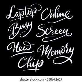 Online and memory hand written typography. Good use for logotype, symbol, cover label, product, brand, poster title or any graphic design you want. Easy to use or change color 