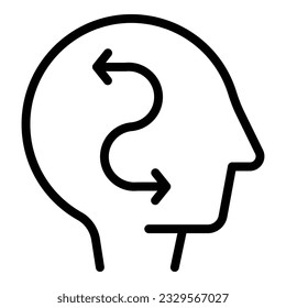 Online mental icon outline vector. Woman yoga. Happy home