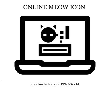 online Meow icon. Editable online Meow icon for web or mobile.