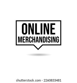 Online merchandising business icon label design vector
