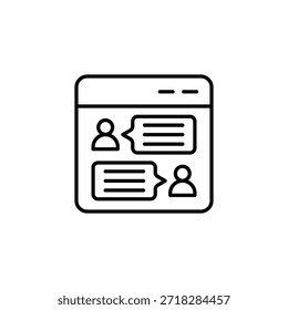 Online Messaging Communication Chat Interface Outline Icon