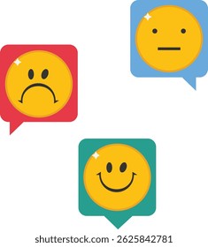Online messaging emoticons stock illustration

