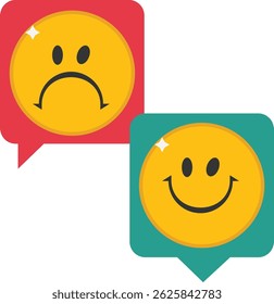 Online messaging emoticons stock illustration

