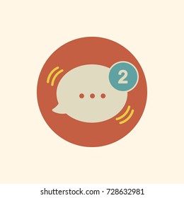 vector de ilustración de icono de mensajería en línea