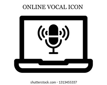 online Microphone icon. Editable online Microphone icon for web or mobile.