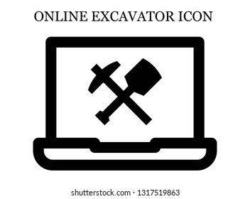 online Mine icon. Editable online Mine icon for web or mobile.