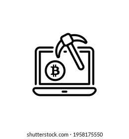 Online Mining icon in vector. Logotype