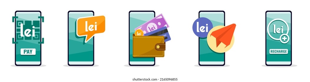 Online Mobile Banking with Romanian Leu on Phone