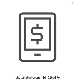 Online mobile banking vector icon design.