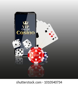 Online mobile casino background.