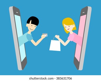 online, mobile and internet marketing.  vector
