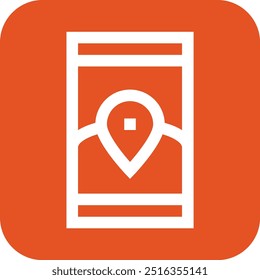 Online Mobile Loc Vector Icon Design Illustration