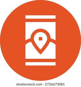 Online Mobile Loc Vector Icon Design Illustration