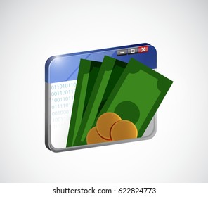 online mobile payment concept isolated illustration design graphic