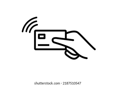 Icono de pago móvil en línea. Icono de la línea de transacción de smartphone de pago por teléfono digital