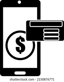 Online mobile payment Icon vector illustration on white background..eps
