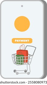 Online Mobile Payment Vector Illustration