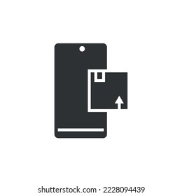 online mobile phone delivery vector icon 